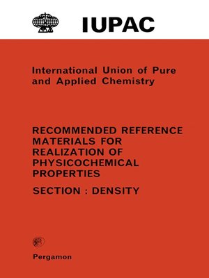 cover image of Recommended Reference Materials for Realization of Physicochemical Properties